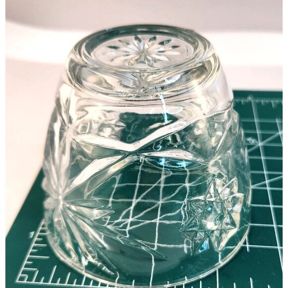 Anchor Hocking Early American Prescut Star Of David Clear Glass Creamer & Covere - Picture 6 of 9